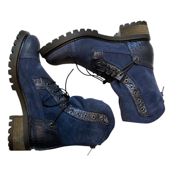Casta MISSY Combat Boot Navy Blue - Picture 8 of 10